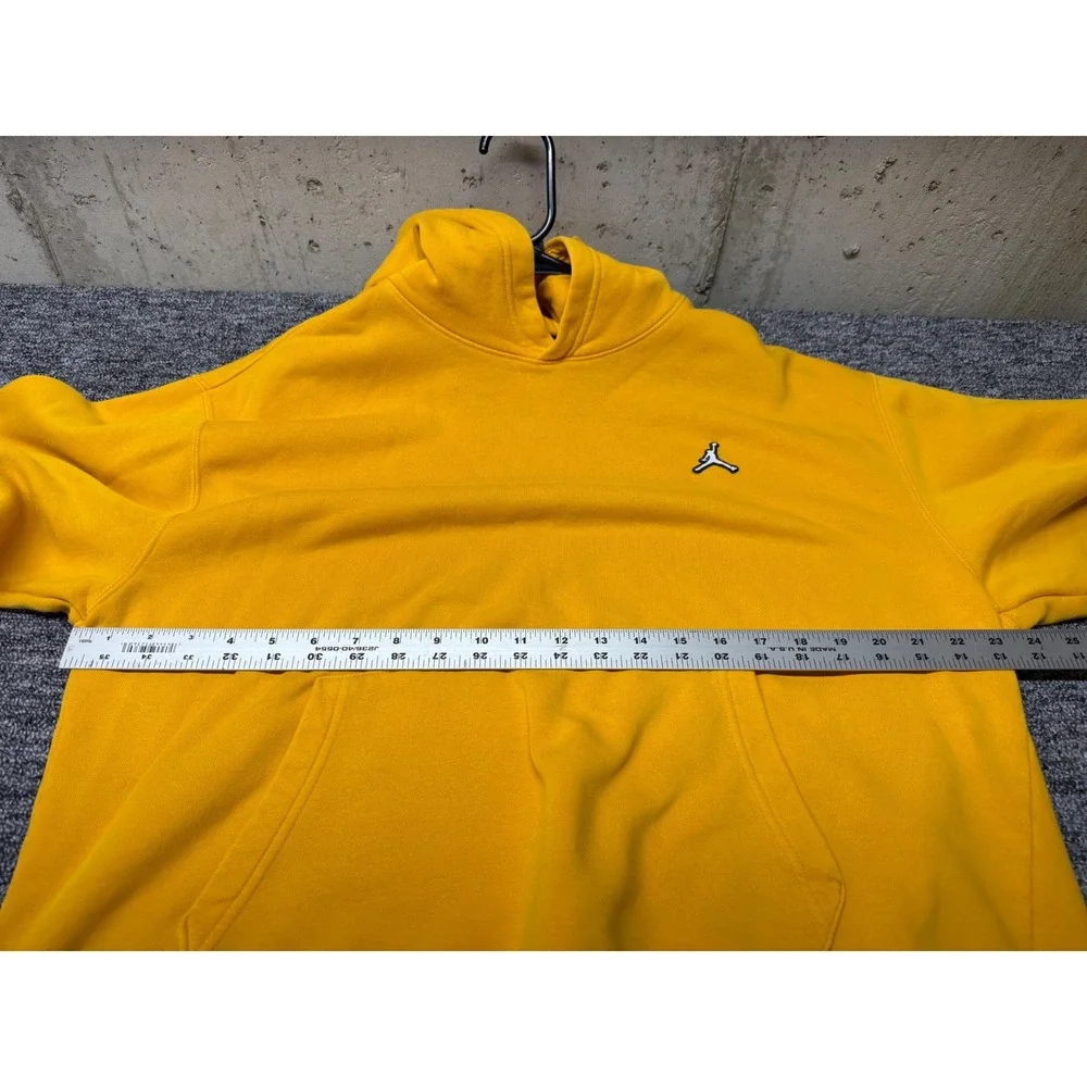 Jordan Jumpman Pullover Hoodie Yellow Mens Large Embroidered Logo Fleece